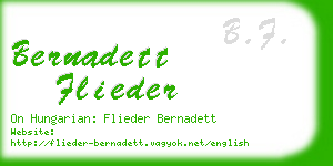 bernadett flieder business card